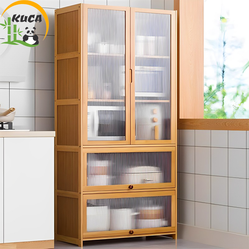 Kuca kệ để đồ tủ nhà bếp đa năng thông minh kệ vi sóng chống bụ