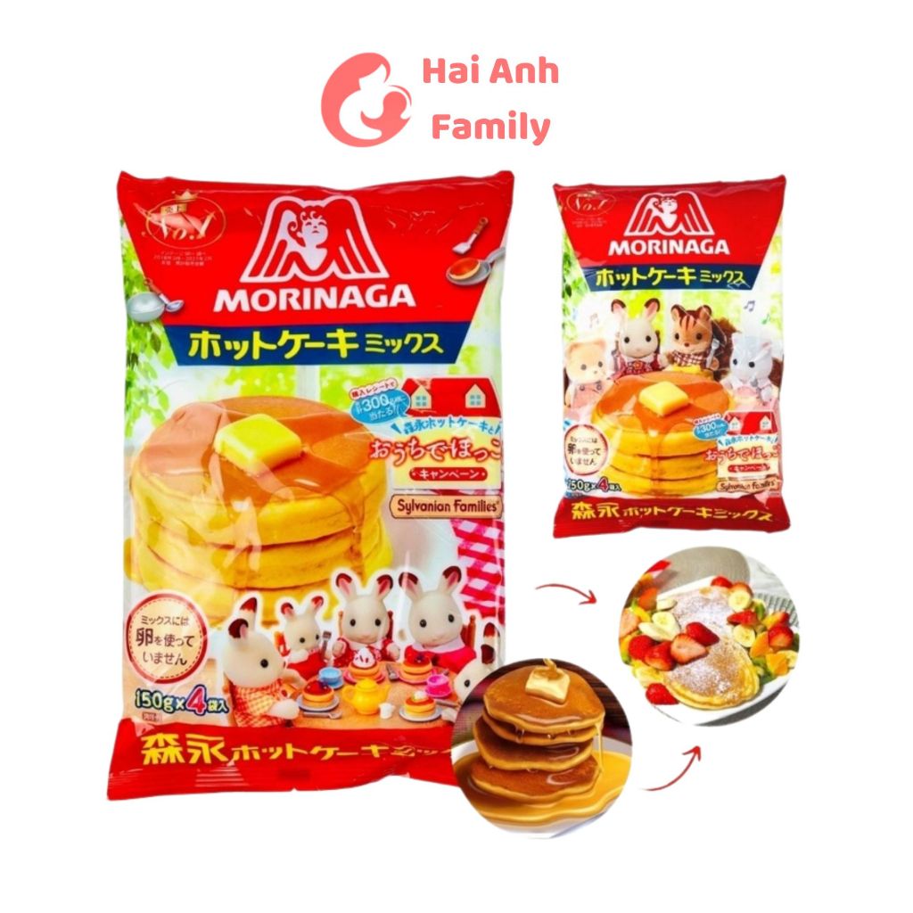 Bột làm bánh Hotcake (Pancake) cho bé Morinaga (Mẫu mới)