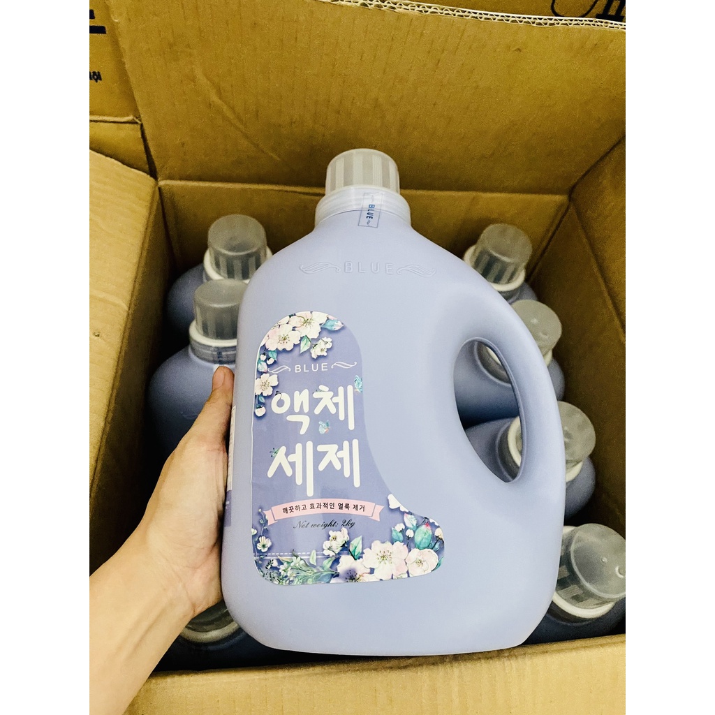 Nước giặt Xả Blue Hương hoa can 2 lít / Siêu lưu hương