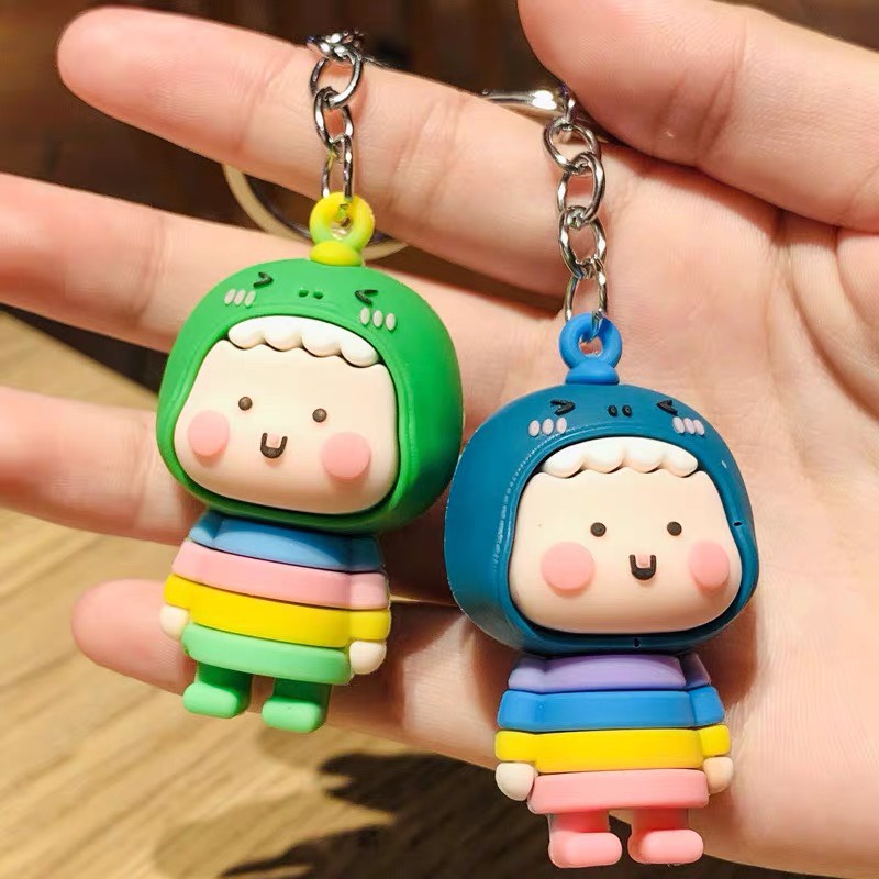 Móc khoá khủng long búp bê cute hottrend treo chìa khoá , balo túi xách