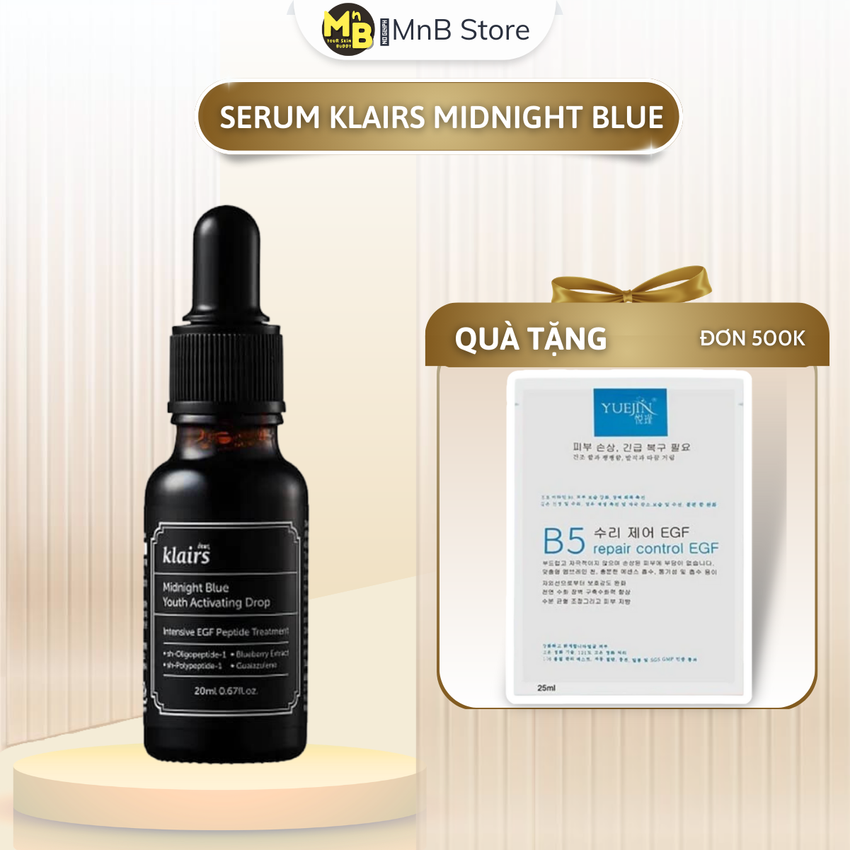 Tinh chất dưỡng ẩm da Serum Klairs Midnight Blue Youth Acticating Drop hàn quốc 20ml