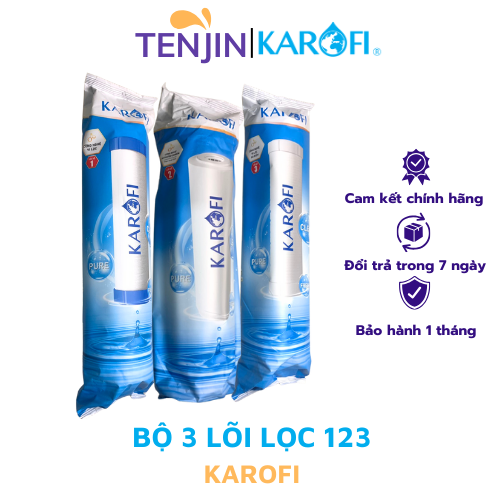 Combo 3 lõi lọc thô karofi lõi số 1 - 2 - 3 chính hãng