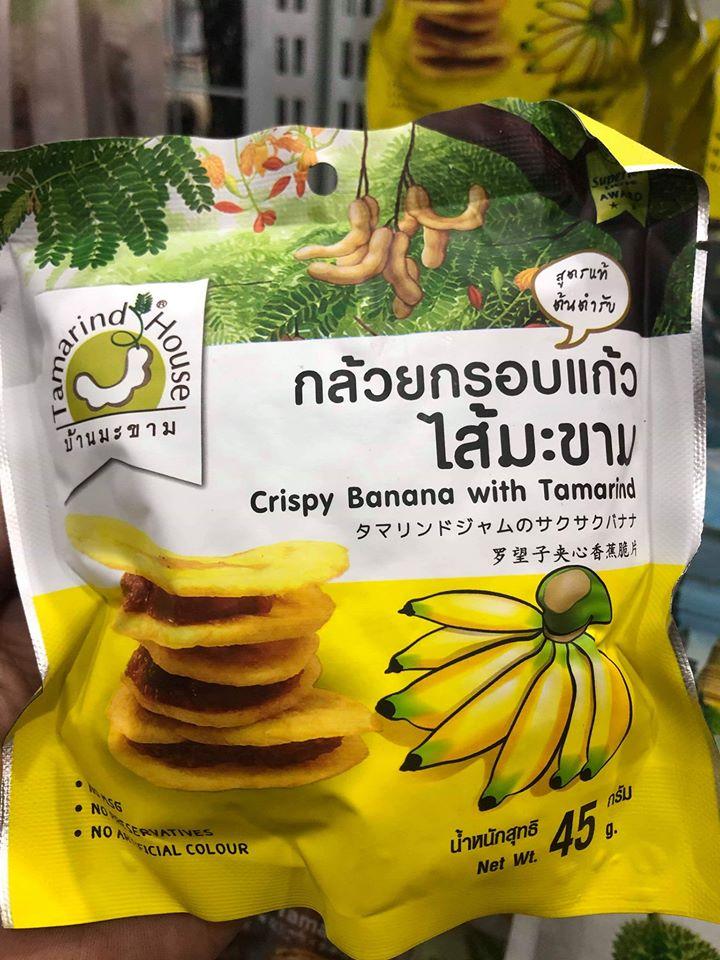 Chuối sấy khô kẹp me thái lan bịch 45g