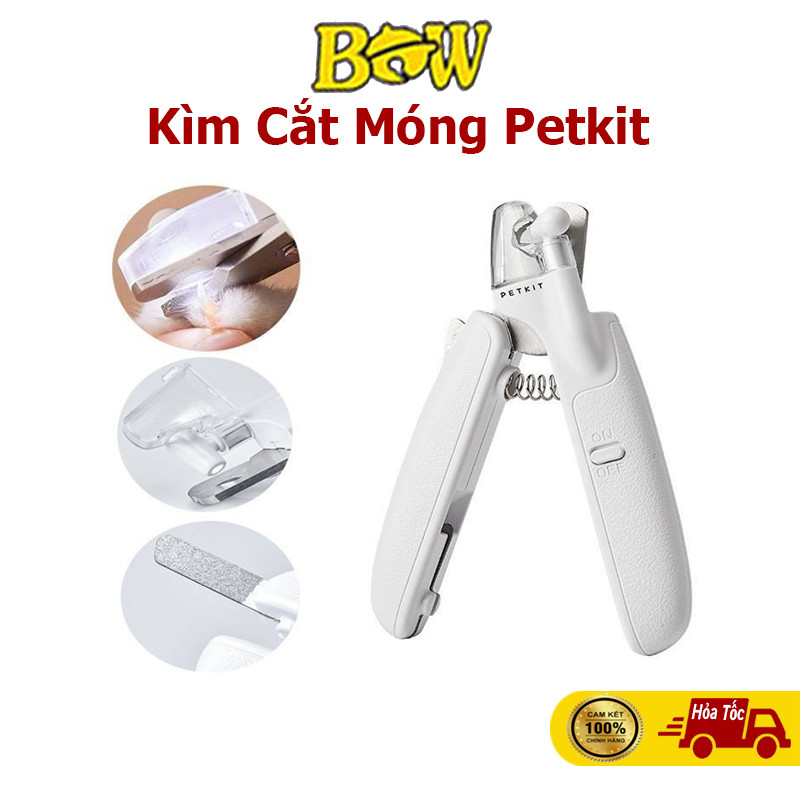 Kìm, kéo cắt móng Petkit đèn LED cho chó mèo tích hợp đồ dũa móng