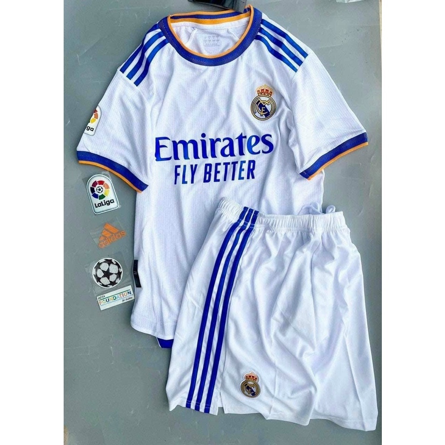 ❁✠ Bộ quần áo bóng đá CLB Real Madrid sân nhà màu trắng bản Xẻ Tà - Alex Sport