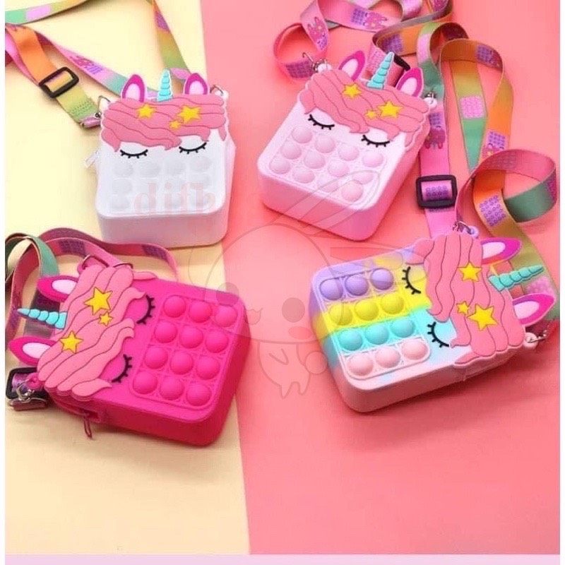 Túi Đeo Chéo Cho Bé Hình Ngựa Pony POPIT Siêu Xinh
