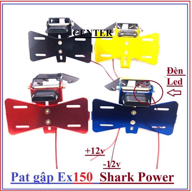 Pat gập 2 chiều gắn biển số ex150