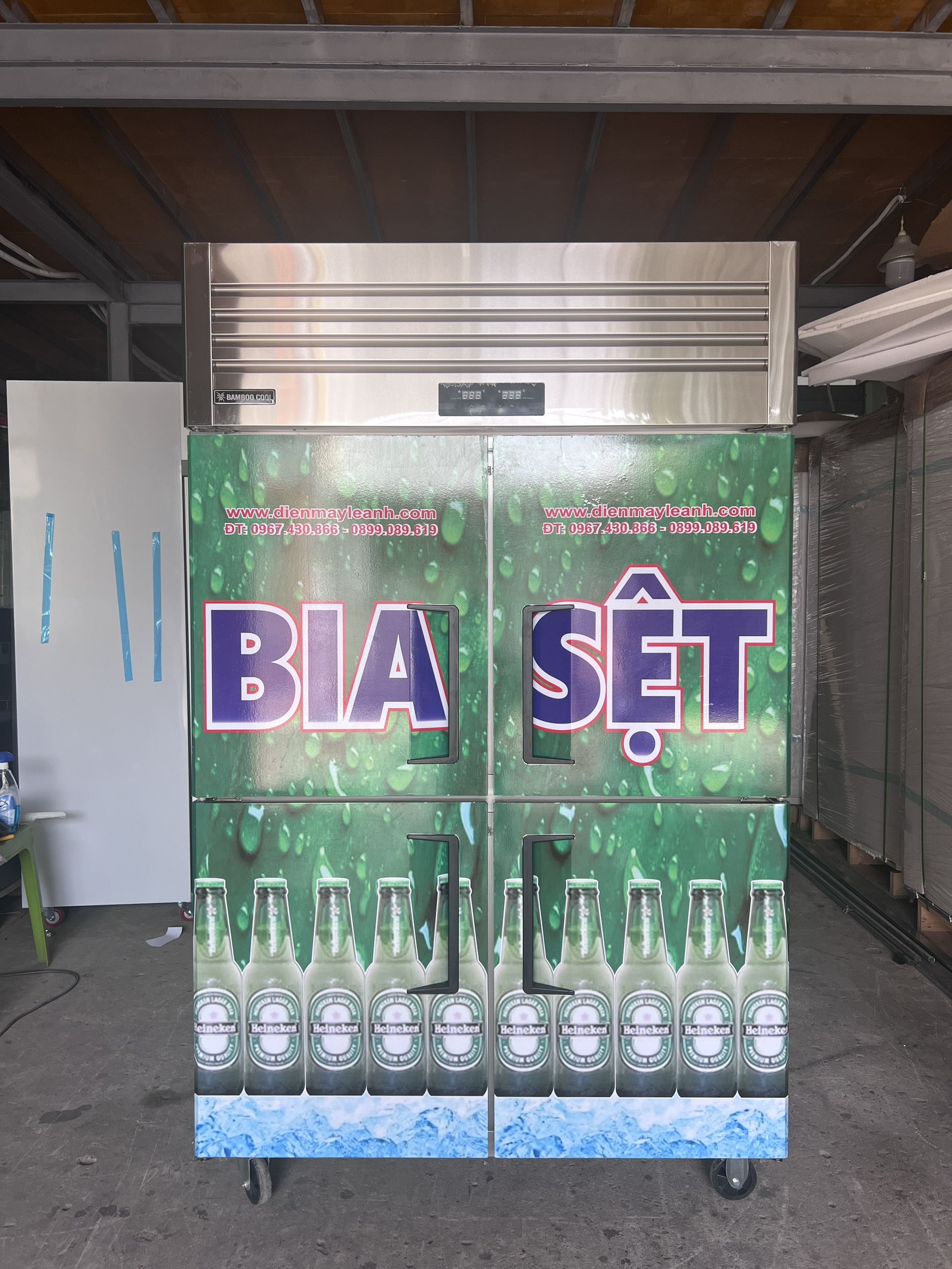 Tủ bia sệt 20 két Bamboo Cool mới 100% Giao hàng toàn quốc, Hỗ trợ trả góp
