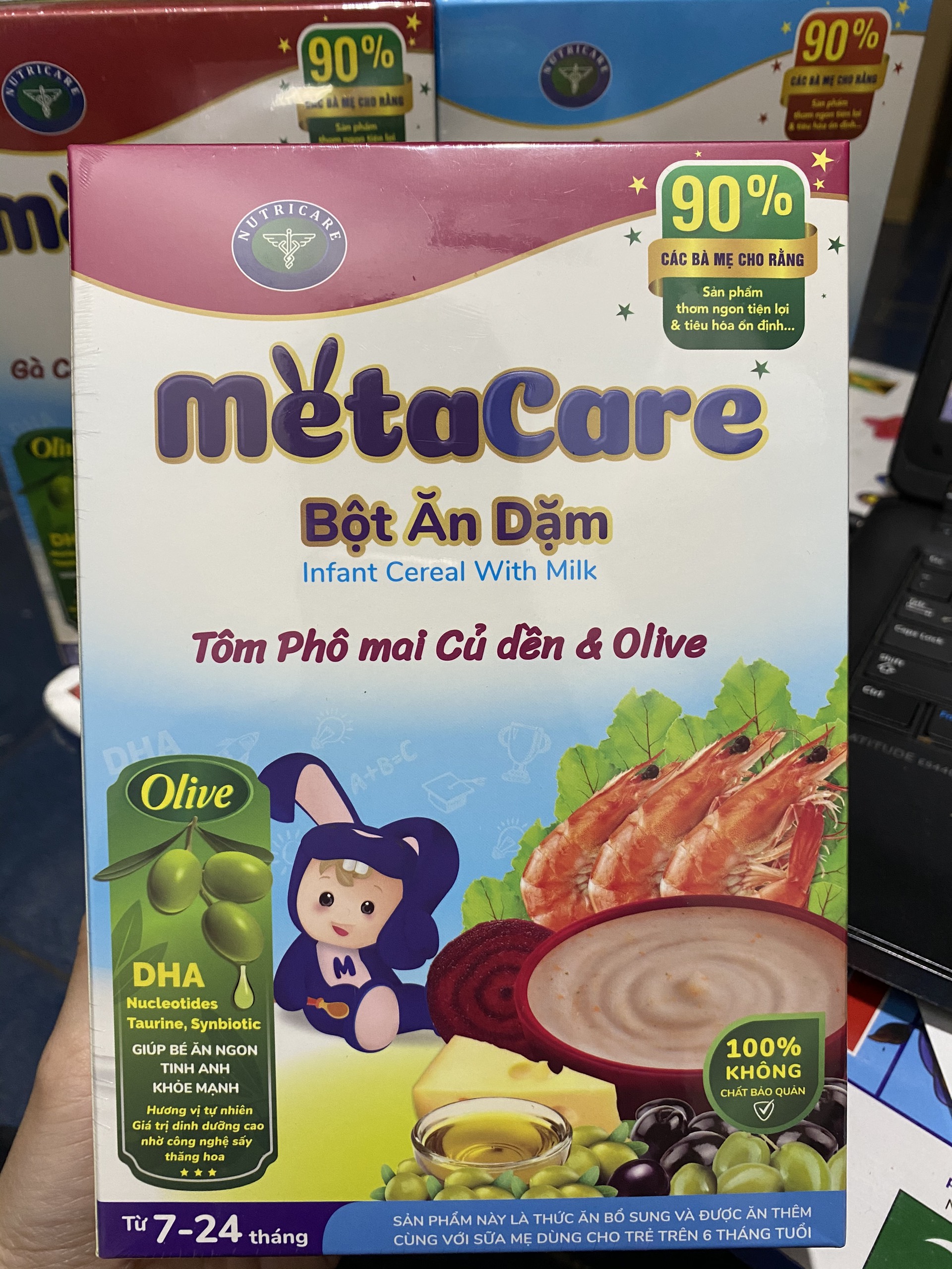 [MẪU MỚI] Bột Ăn Dặm Metacare Tôm Phomai Củ Dền