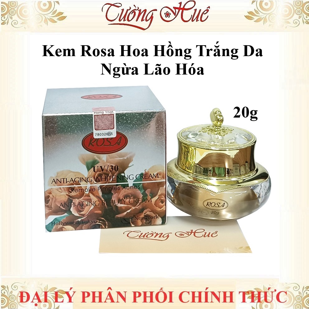 Kem Rosa Hoa Hồng Trắng Da Ngừa Lão Hóa - 20g
