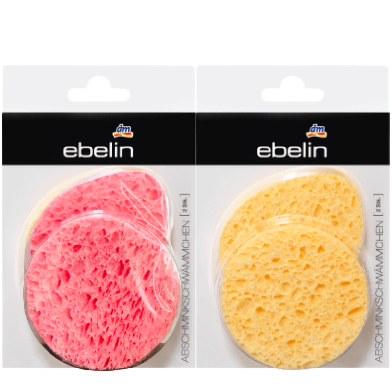 Ebelin - Bọt biển rửa mặt Ebelin gồm 2 miếng Kháng khuẩn - Nội địa Đức