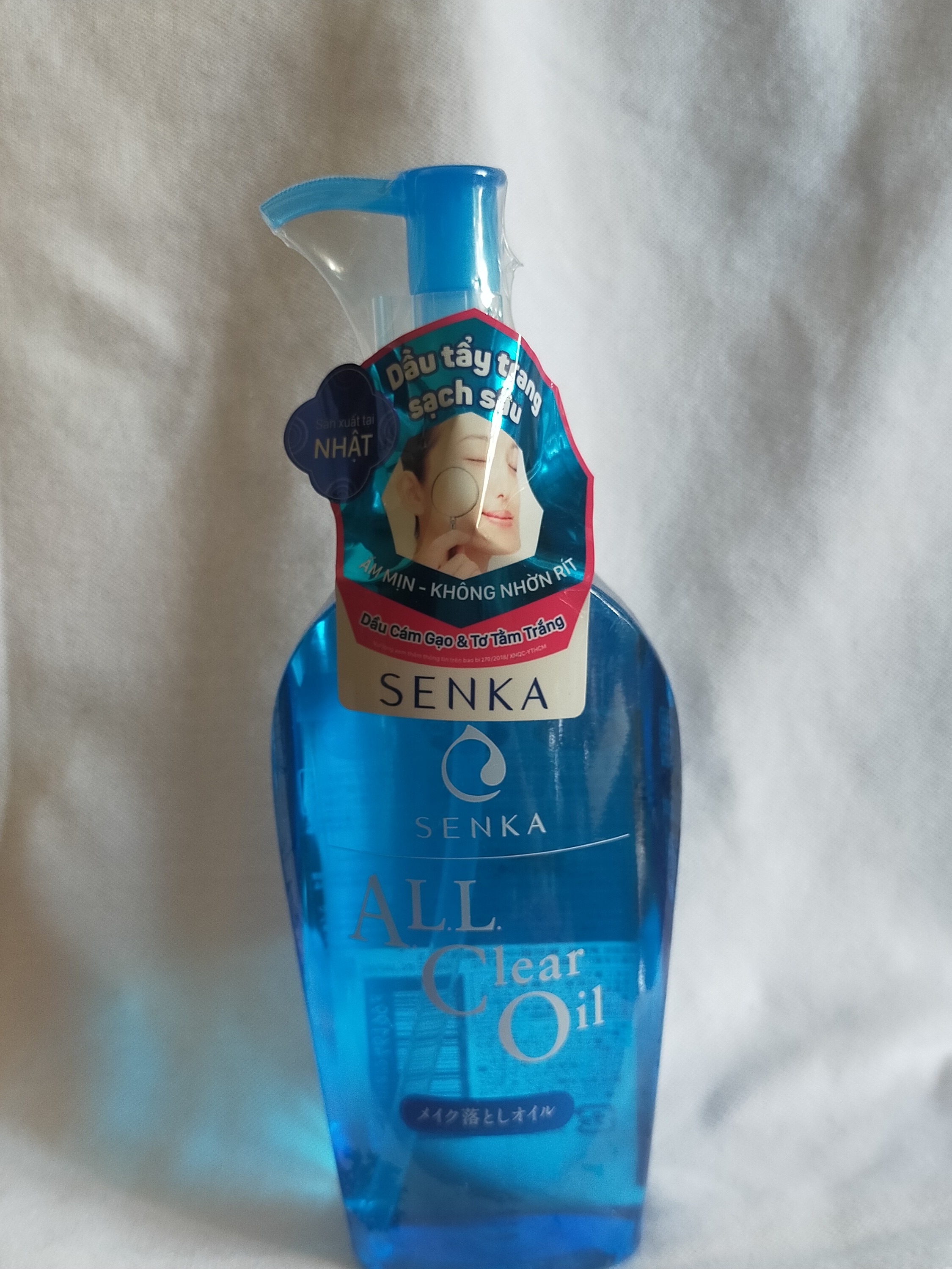 Dầu Tẩy Trang Sạch Sâu Senka All Clear Oil tặng hộp bông tẩy trang 20pcs