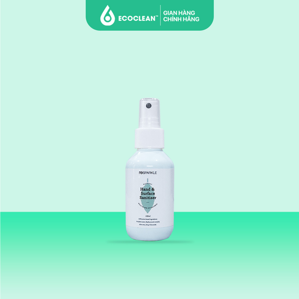 Xịt Khử Trùng, Khử Khuẩn Cá Nhân Resparkle - Chai Mới 100ml