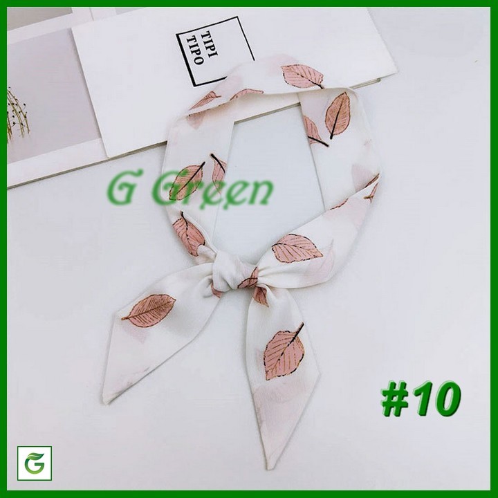 Khăn turban dài satin quấn túi, quàng cổ, đeo tay, thắt nơ 5x90cm 1-20