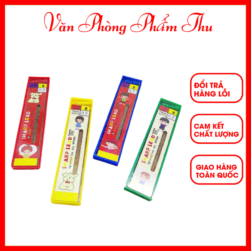 Ruột bút chì bấm, ngòi bút chì bấm vàng yoyo 0.5mm♻️văn phòng phẩm thu