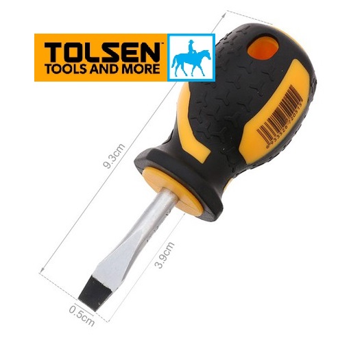 Tua vít dẹp ngắn có nam nhâm 6.5 x 38mm crv tolsen 20132