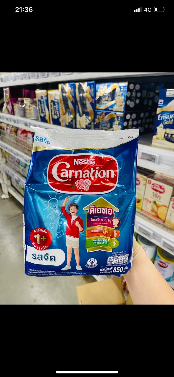 Sữa tươi nguyên kem tăng cân, tăng chiều cao nestle thái lan túi 850gr mới về