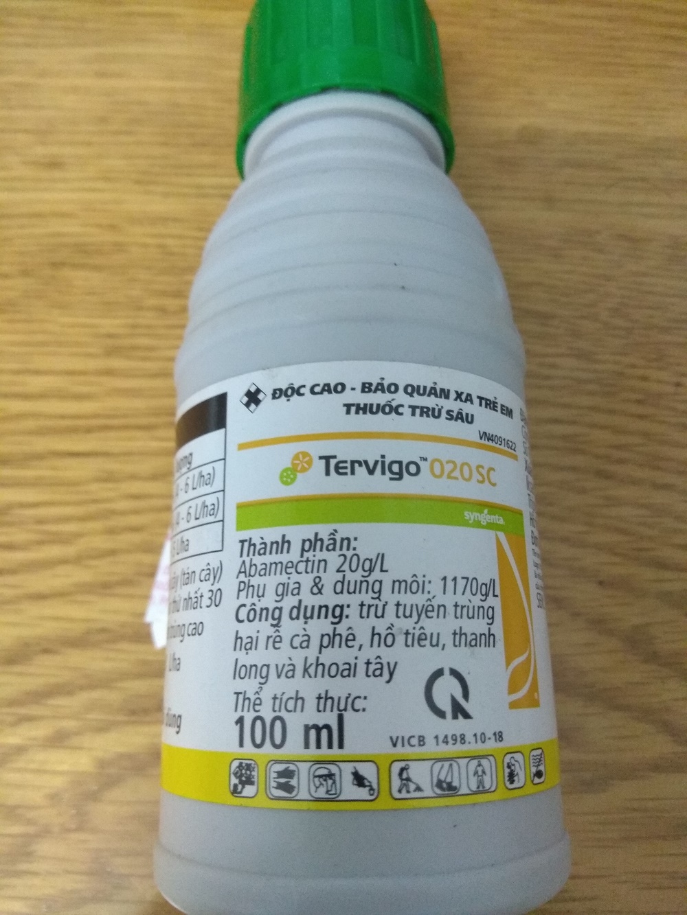 TERVIGO - trừ tuyến trùng hại rể cà phê, hồ tiêu - chai 100 ml