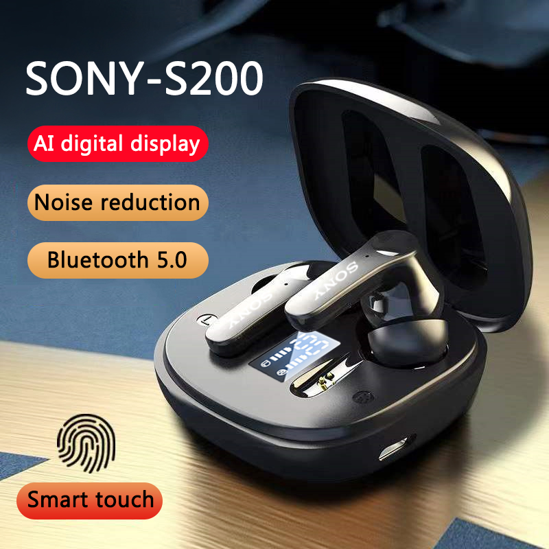 SONY S200 Tai Nghe Không Dây Tai Nghe Bluetooth Tai Nghe Nhét Trong 5.0 Tai Nghe Bluetooth Thể Thao Tai Nghe TWS Có Hộp Sạc