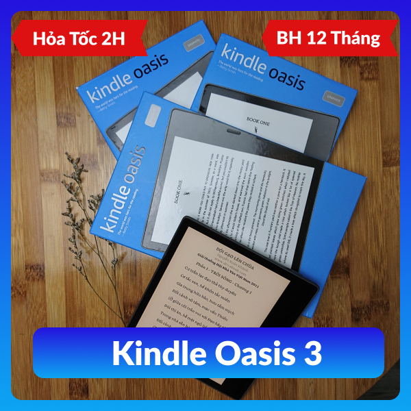 Máy đọc sách kindle oasis 3 thế hệ 10 màn hình vàng warmlight chống nước ipx8 - hàng chính hãng - có xuất vat