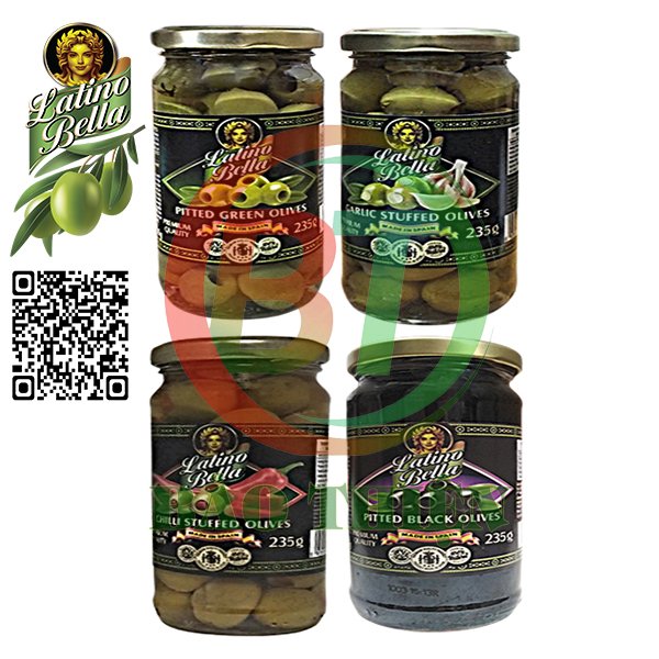 Trái Ô Liu hiệu Latino Bella hũ thủy tinh 235g