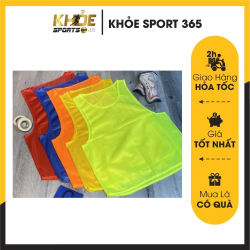 Áo lưới đá bóng chia team building thể thao, chia đội đá banh free size nhiều màu sắc.