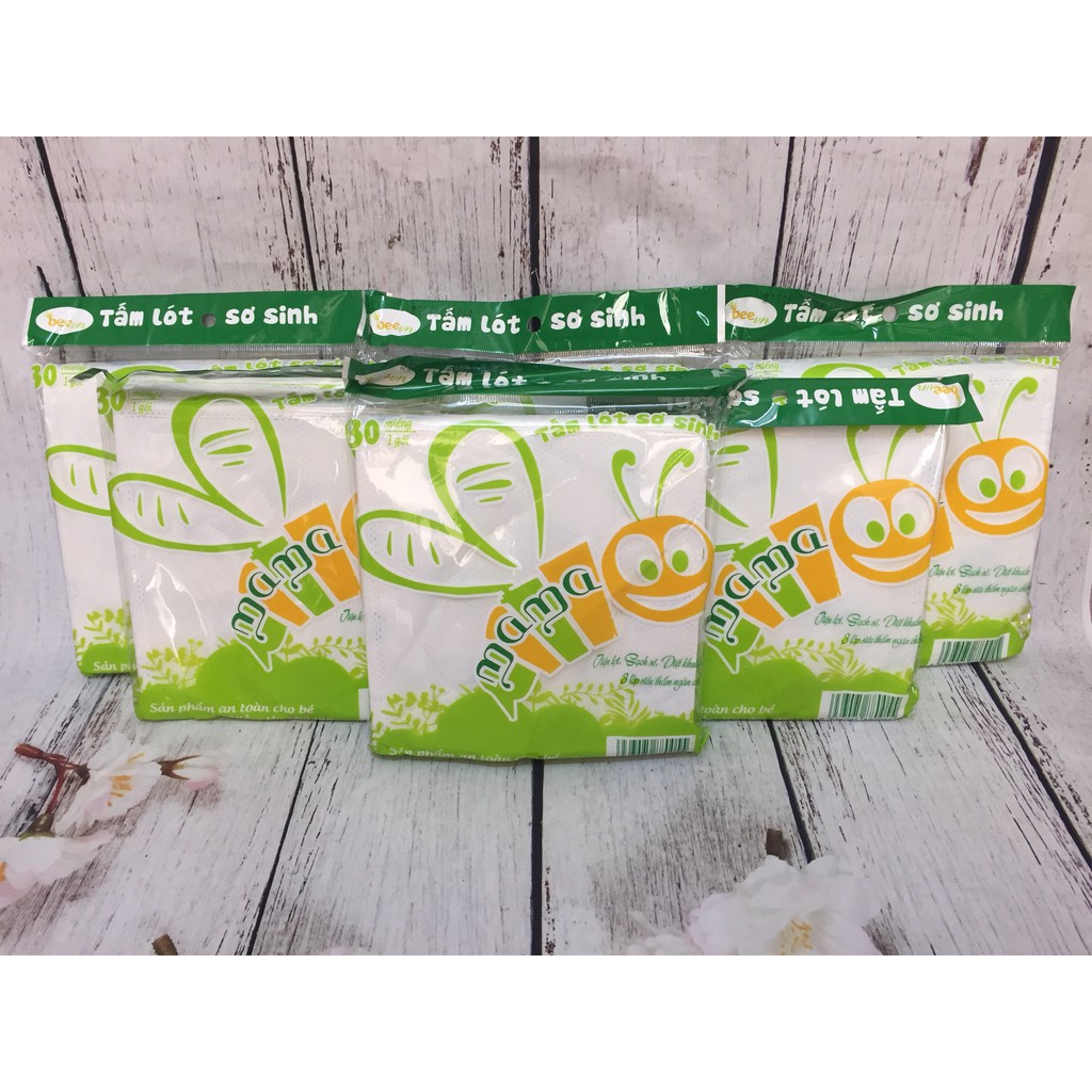 Tấm lót xu sơ sinh mama 3 lớp 30 tờ/túi