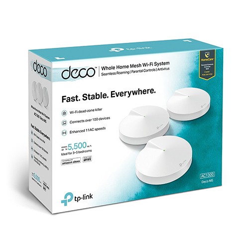 Bộ phát wifi tp-link deco m5 3-pack mesh ac1300mbps