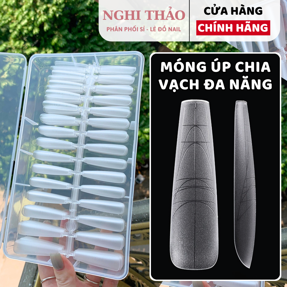 Móng úp tay chia vạch đa năng hộp 300 móng
