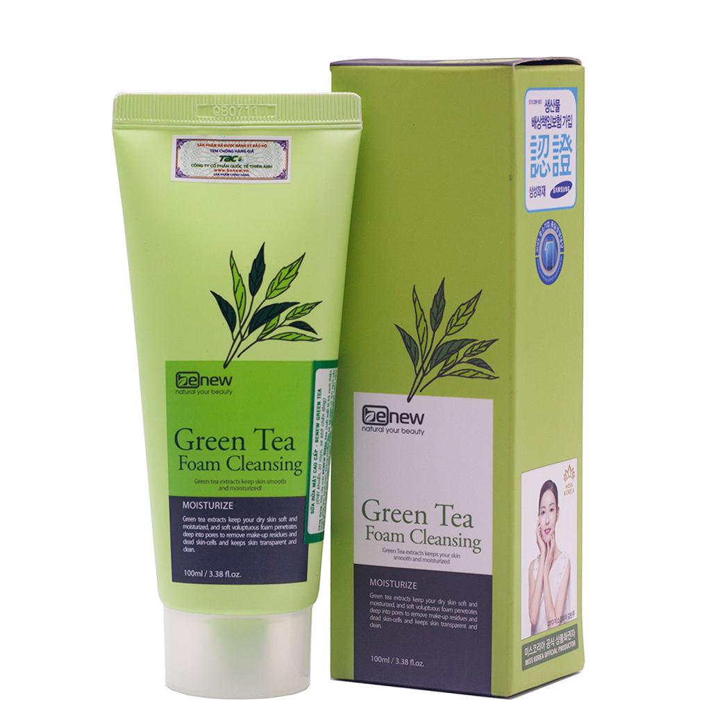 Sữa rửa mặt trà xanh Hàn Quốc Benew Green Tea