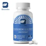 BEWORTHS Viên nang Magiê Glycinate 350mg với Black Pepper cho sức khỏe xương thần kinh và cơ bắp Chức năng thư giãn Giảm căng thẳng 60 Viên nang thuần chay