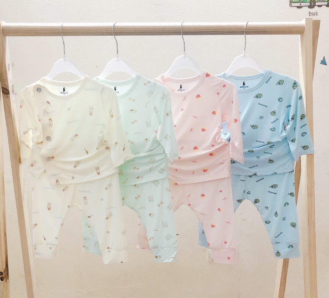 Bambola - Bộ quần áo dài tay vải sợi tre Bambola cho bé trai, bé gái