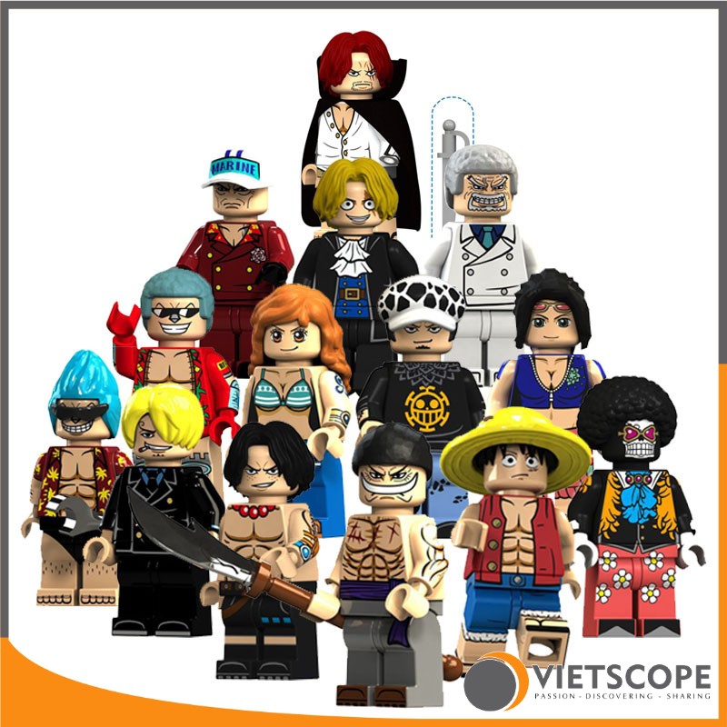 Lắp ráp 14 nhân vật vua hải tặc one piece - non lego - 7025
