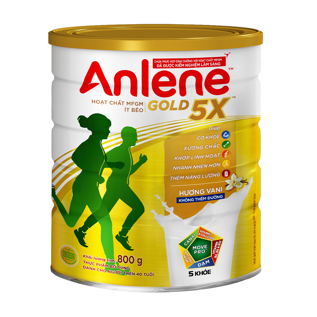 Sữa bột anlene gold 5x trên 40 tuồi 800g mới