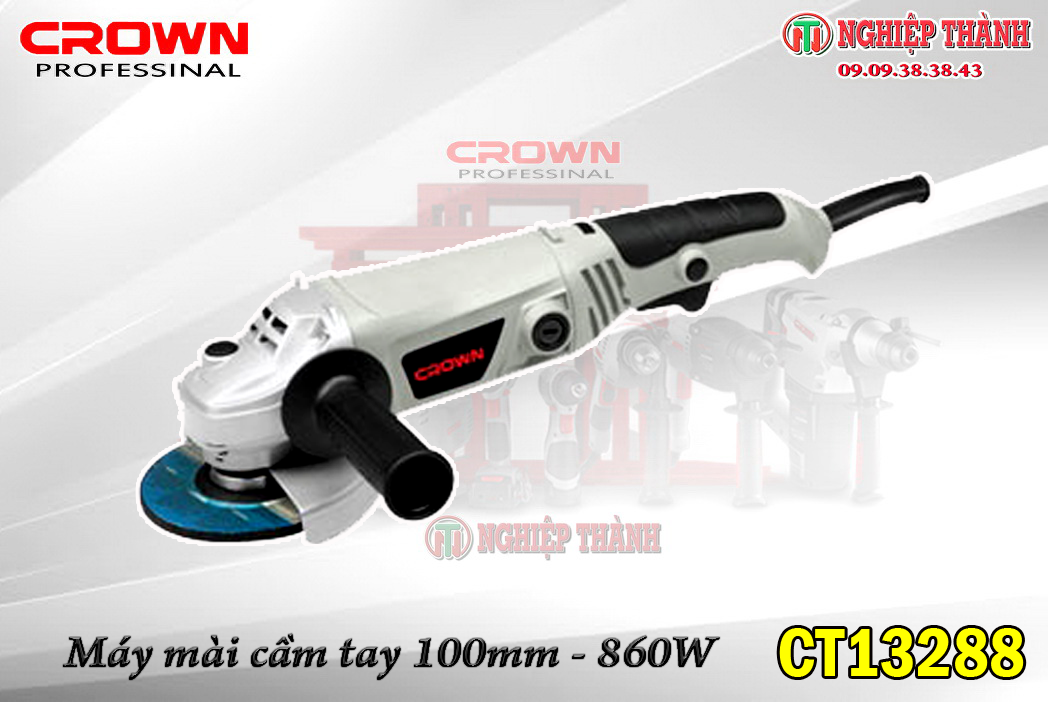 Máy mài góc 100mm crown ct13288 hàng chính hãng