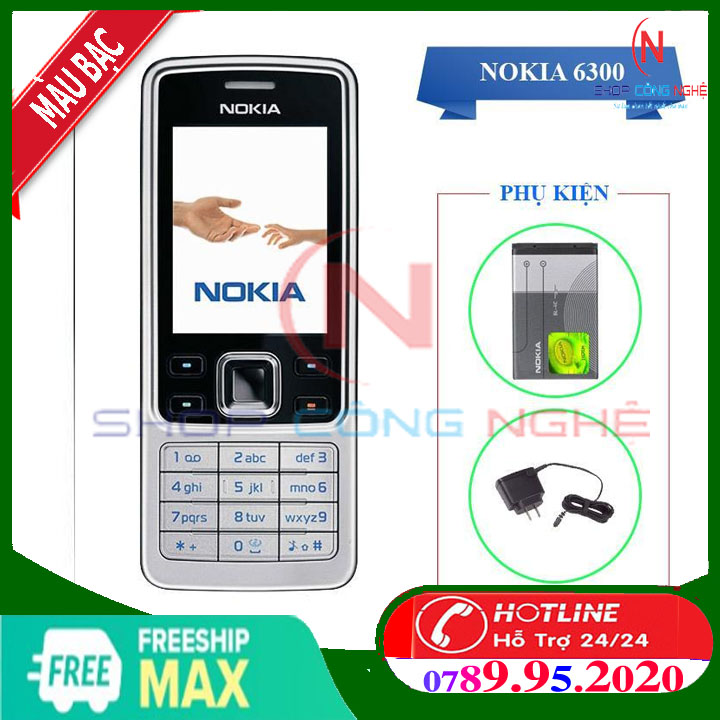 Điện thoại Nokia 6300 chính hãng, tặng kèm sim 4G