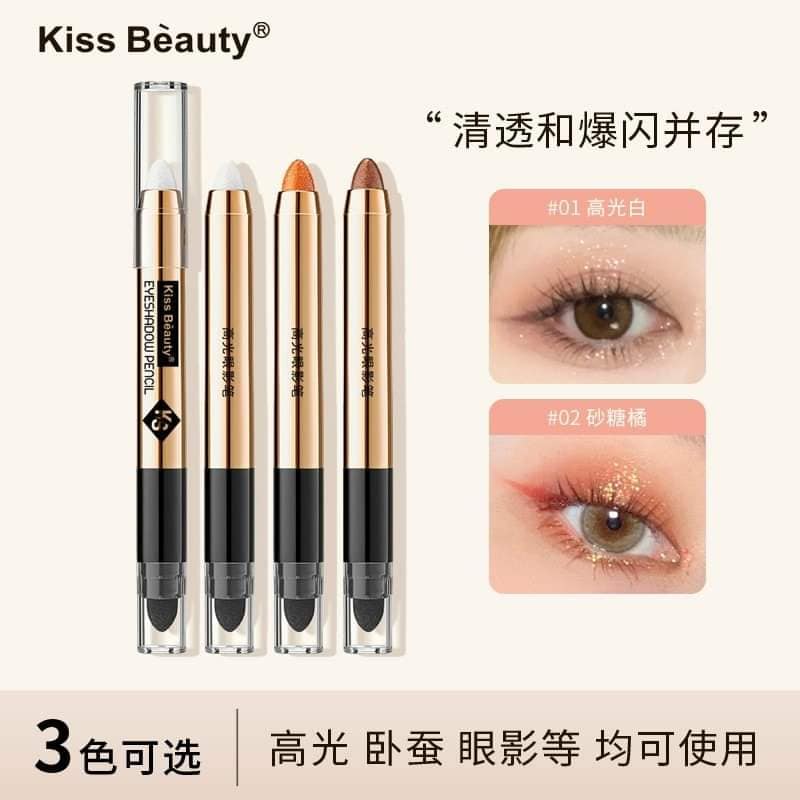 Phấn mắt dạng thỏi 2 đầu bắt sáng ánh nhũ kiss beauty