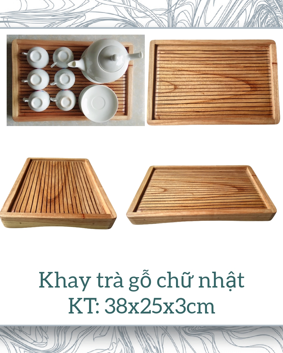 Khay trà gỗ tự nhiên
