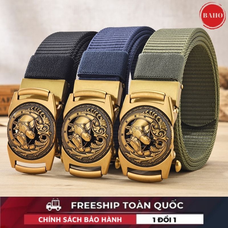 Thắt Lưng Nam Dây Nịt Nam Khóa Đồng Dây Lưng Dù Hàng Cao Cấp ( Nhiều Hình )