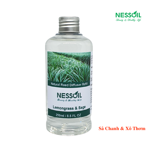 Tinh dầu nước hoa Refill 250ml sả Chanh & Xô Thơm dùng xông phòng thay thế cho bộ cắm đã cạn tinh dầu