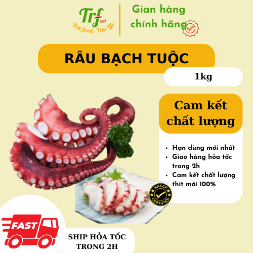 Râu bạch tuộc khổng lồ mạ băng Truefood túi 1 kg