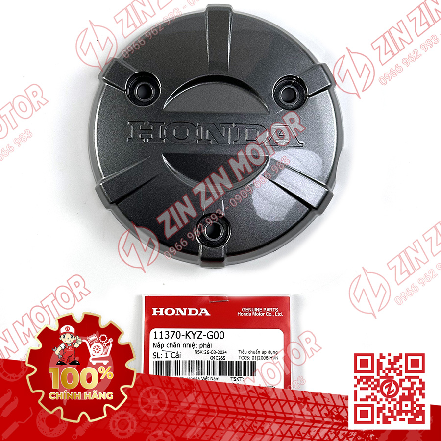 Nắp Chắn Nhiệt, Ốp Chụp Nắp Nồi Future 125 Fi, Future Led 2018 2019 2020 2021 2022 2023 Xám 11370-KYZ-G00 Chính Hãng