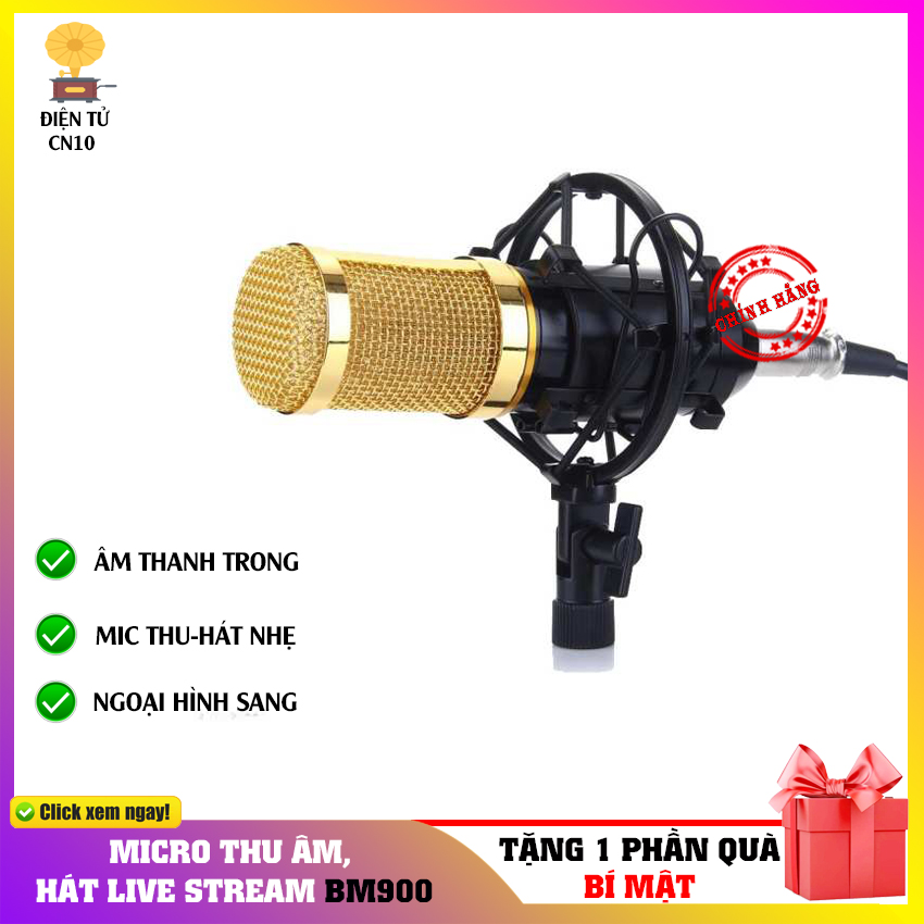HCM giao trong 2-4h - Mic Thu Âm BM900 Chuyên Nghiệp - Micro Live Stream karaoke online cực hay-ĐIỆN TỬ CN10