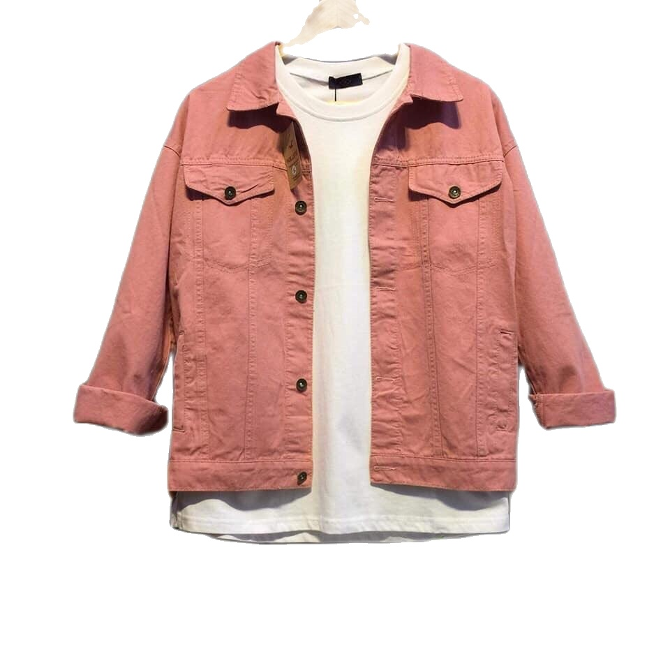 ÁO KHOÁC KAKI JEAN NAM UNISEX MÀU HỒNG LBLinhBig Store
