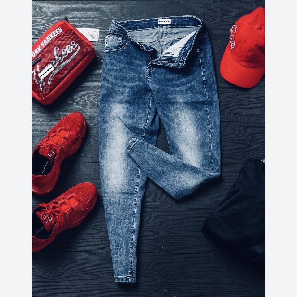 Quần Jean Nam XANH WASH TRƠN - Quần Jeans Nam Thời Trang Cao Cấp - Quần Bò Nam - MJ8600-3