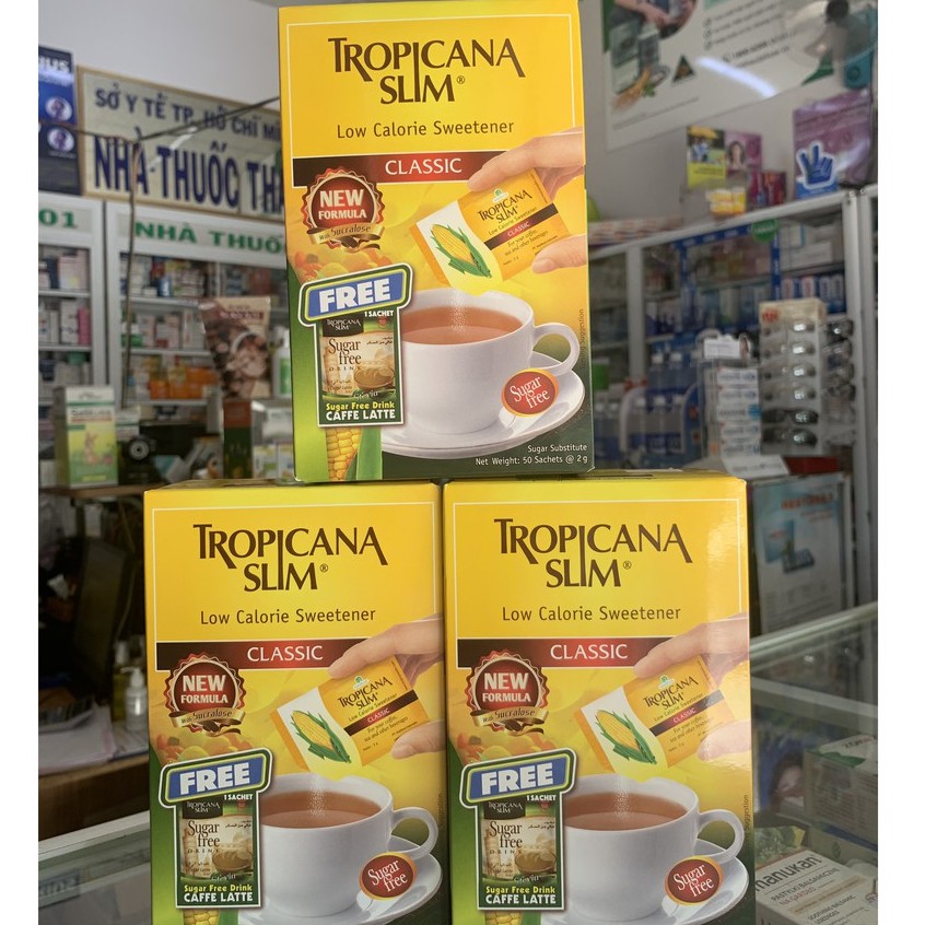 Hộp 50 gói classic tropicana đường bắp đường ăn kiêng