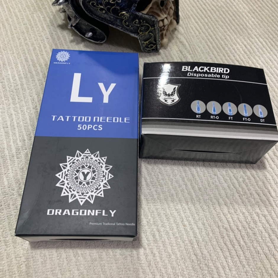 Bộ kim xăm + ngòi 3RL chạy khung Dragonfly