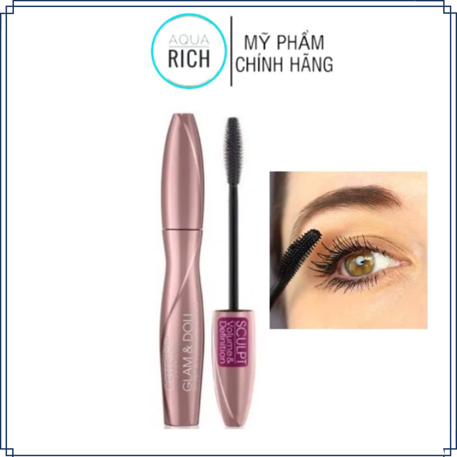 Mascara làm cong và dày mi catrice glam & doll sculpt & volume cây nâu