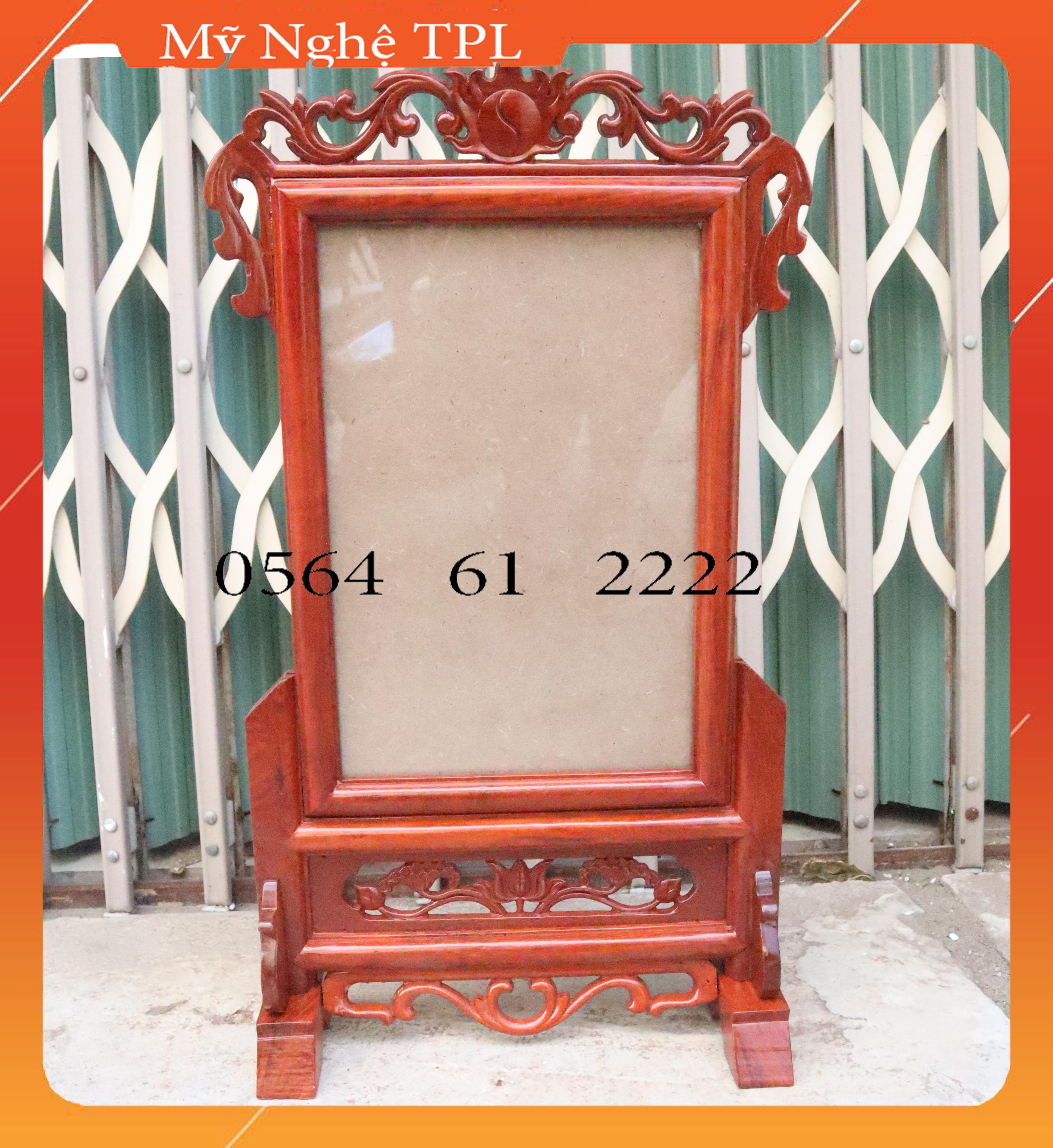 Khung hình thờ gỗ hương cao cấp-Khung ảnh thờ 1 ảnh 5 cỡ hình thờ-ao