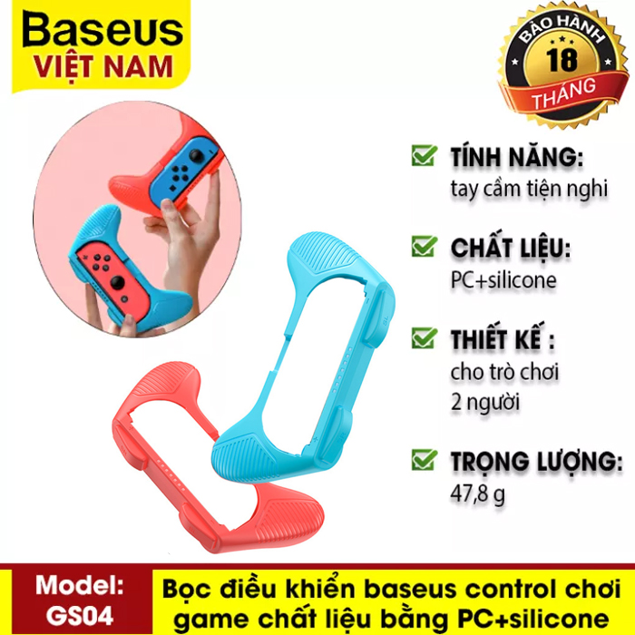 Bọc điều khiển baseus control chơi game chất liệu bằng PC+silicone Dành Cho Máy Nintendo Switch Joy